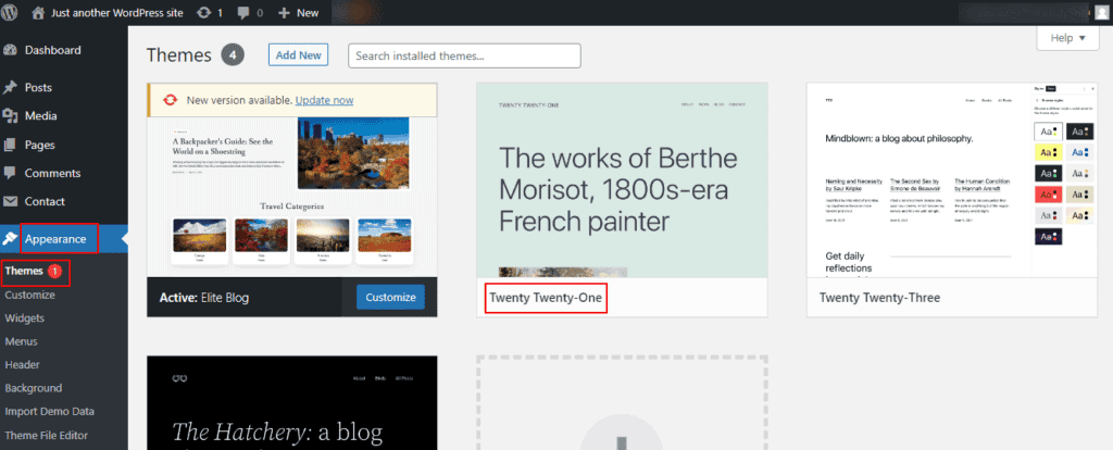 How to Migrate From GoDaddy Website Builder Site to WordPress: Step-by-Step Guide 3 switch-themes-worpdress