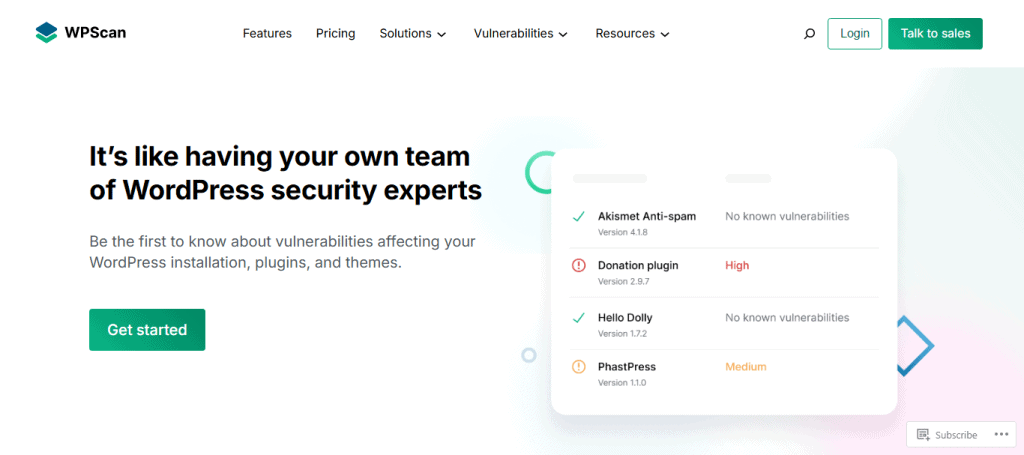 What is the Best Tool to Scan WordPress Site: Top WordPress Security Scanners for 2025 6 WPScan - WordPress Security Scanner